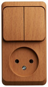 Systeme Electric Этюд блок (роз. 16А+2 кл. выкл. 10А) ОУ темн. бук BPA16-205T (12!)