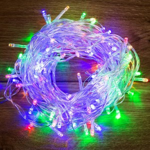 Гирлянда-нить "Твинкл Лайт" 80LED разноцв., 10м., 8реж., прозр. ПВХ, IP20 303-189 Neon Night
