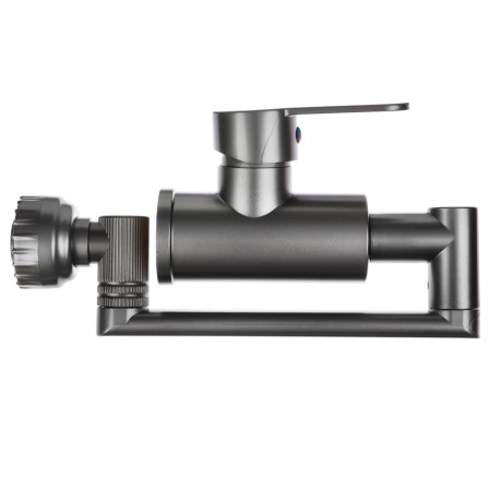 СоюзКран Смеситель для кухни и раковины, излив с вр. 360 гр, аэратор 2 реж, металлопластик, черный