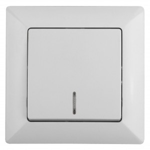 ЭРА Intro Solo выкл. 1 кл.(инд.) 10А, белый 4-102-01 53557