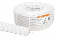 TDM Труба гофр. ПВХ d 32 с зондом (50 м) легкая, белая (цена за 1м.) (50!) SQ0401-0332