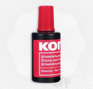 Краска штемпельная  красные '71324 Kores 4969