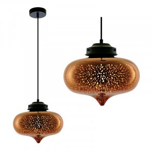 Fametto DLC-G444 E27 COPPER св-к подвесной декор. Galassia, без лампы 260x1200 стекло, медь