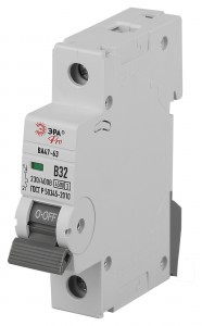 ЭРА PRO автоматический выкл. ВА47-63 1P 32А хар-ка B 4,5кА VA63-1P32B4.5 59373