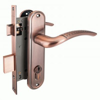 АЛЛЮР 132/1 АС ст. медь 5кл М/О расстояние 70мм 1-ригель Замок врезной с/руч (12)