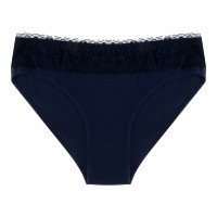 GALANTE Трусы-слипы женские с декором, р.48, 95%хлопок, 5%спандекс, синий, НБ25-12