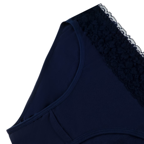 GALANTE Трусы-слипы женские с декором, р.48, 95%хлопок, 5%спандекс, синий, НБ25-12