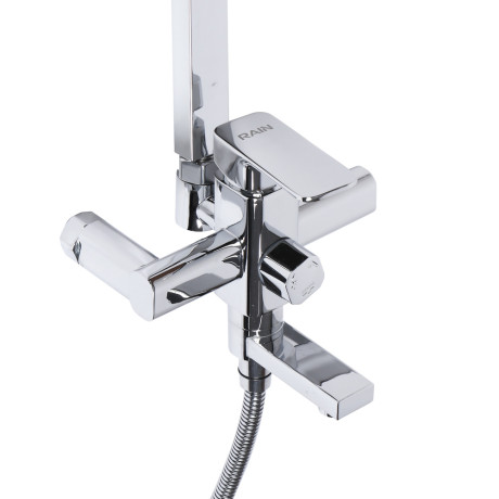 RAIN Душ система с латун смесит (картридж 35мм), верх 1 реж 300*200мм, ручн 3 реж 105*120мм, хром