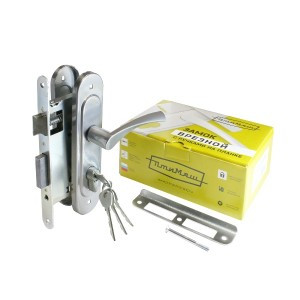 Птимаш ЗВ4-3.07 (ЗВ4-0623) хром м/о 55 Замок врезной с/руч (10)