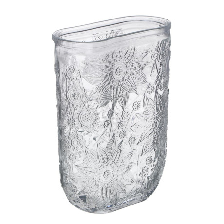 Ваза стеклянная, 13х6х18 см, 2 дизайна