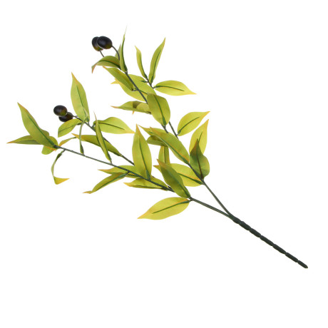 LADECOR Ветка оливы искусственная, 43 см, пластик, ткань, проволока, 3 вида