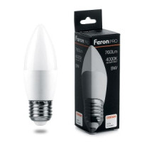 Feron.PRO свеча C37 E27 9W(790lm) 2700K 2K матовый 100x37 OSRAM LED LB-1309 38062