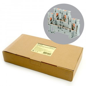 STEKKER зажим самозажимной 4х-проводный ЗНИ 2 уровня 2,5 мм2 LD575-1-25 (JXB PT 2,5) серый 49247