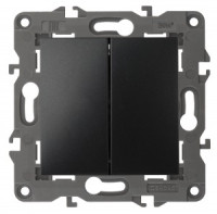 ЭРА Elegance мех. выкл. (перекл.) СУ 2 кл. (перекрестный) 10А, 250В антрацит автоклеммы 14-1112-05