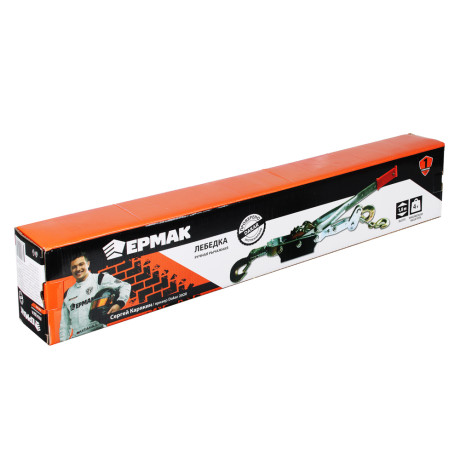 ЕРМАК Лебедка ручная рычажная 4т, длина троса 1,8м