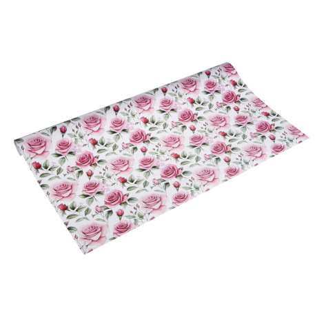 Бумага для упаковки подарков тм LADECOR 70х100 см, 70 г, "Цветы" арт 1, односторонняя, 4 дизайна