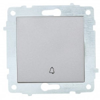 OVIVO мех. выкл. СУ 1 кл. 10А (кнопка звонка) серебро (ко всем рамкам) 600-000210-207