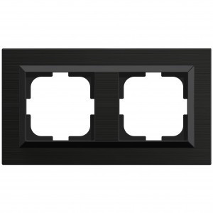 OVIVO Рамка СУ 2 мест. QUANTUM, черный, 405-360000-226