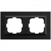 OVIVO Рамка СУ 2 мест. QUANTUM, черный, 405-360000-226