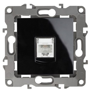 ЭРА 12 мех. роз. телеф. СУ 1 мест. RJ11, черный, автоклеммы 12-3105-06 0950