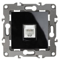 ЭРА 12 мех. роз. телеф. СУ 1 мест. RJ11, черный, автоклеммы 12-3105-06 0950