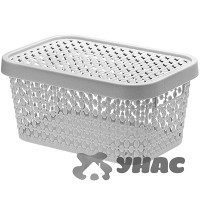 Коробка ПИРУЛА 1,5л. с крышкой смоки М2347 (16)