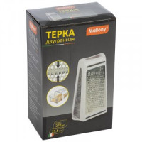 Терка двугранная IDEA с контейнером, 21,5 см, нерж.сталь/пластик 103340 Mallony