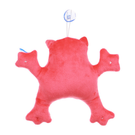 ЕРМАК Игрушка мягкая на присосках для авто "Кот Саймон" с надписью "Понять и простить" 20см, коралло