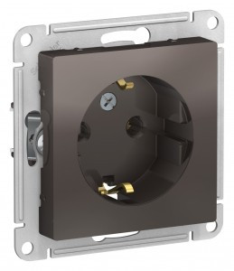 Systeme Electric AtlasDesign мех. роз. СУ 1 мест. мокко (пл.осн., земля) ATN000643 (10!)