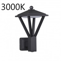 ODEON LIGHT 6655/15WL3 NATURE ODL25 черн св-к садов.парк. Бра IP54 LED 15W 3000K AC85-265V BEARITZ