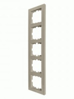 Lezard VESNA рамка СУ 4 мест. (вертик) титан 742-3700-154