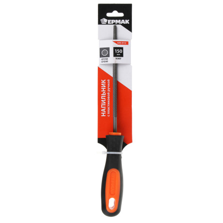 ЕРМАК Напильник с пластиковой ручкой круглый 150мм, №2