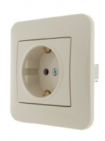 Lezard KARINA мех. роз. СУ 1 мест. 16А шторки, ПБТ крем (корп. ABS) 707-0388-124B