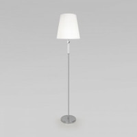 EUROSVET Торшер 1x40W E27 370x370x1680 мет.хром/ткань белый 01146/1 Умный дом Conso a061958