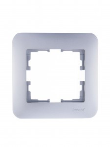Lezard KARINA LIFE рамка 1 мест. (горизонт.) б/вст матов. серебро (ABS) 708-4300-146