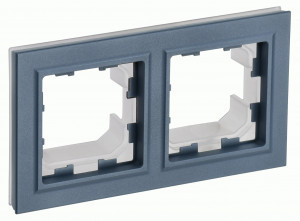 IEK BRITE Рамка СУ 2 мест. IP44 РУ-2-БрМ-44 маренго BR-M22-44-K35