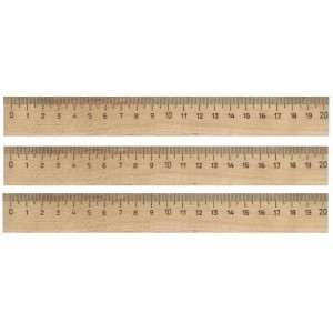 Линейка деревянная 20см 3шт/уп №1 School 847113