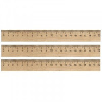 Линейка деревянная 20см 3шт/уп №1 School 847113