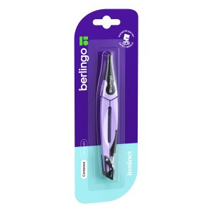 Циркуль Berlingo "Instinct" металлический, 135мм, лаванда, блистер Арт.334968