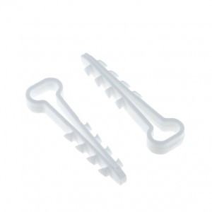 EKF дюбель-хомут нейлон белый  d6х12мм (плоск. кабель) (уп. 50шт, цена за уп) plc-cd-6x12w