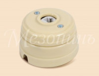 МЕЗОНИНЪ роз. ОУ 1 мест. комп. RJ45 с рамкой (D70x45), слон.кость фарфор GE70341-02