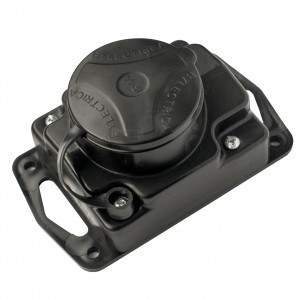 Bylectrica розетка прямая ОУ 1гн. с загл. каучук 2Р+РЕ 1х16А 220-240V IP44 Р16-413