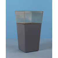 Кашпо Астра 1,8л прозр-антрацит ПластАвеню х6