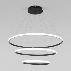 Eurosvet св-к подвесной  LED 11500 лм 800х800х1350 металл черный Collars 90264/3 a058976