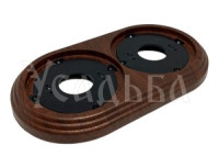 МЕЗОНИНЪ УСАДЬБА Рамка ОУ пластик. 2 мест. орех GE30702-14