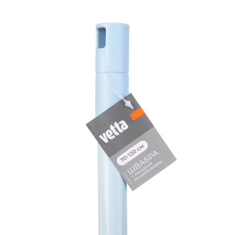 VETTA Швабра эконом с насадкой из микрофиб. без подкл., телескоп., металл, 70-120см, насадка 50г