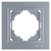 Nilson рамка 1 мест. THOR , серебро 27130091