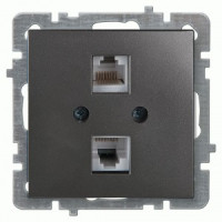 Nilson TOURAN-ALEGRA-THOR мех. роз. комп. 2 мест. СУ (RJ45 CAT6) антрацит 24160447
