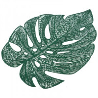 Салфетка ажурная сервировочная PVR-08 &quot;Лист&quot;, 33х45см, ПВХ, 103971 Рыжий кот