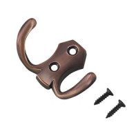 Крючок-вешалка мебельн 2-рожк СТАНДАРТ 306В AC ст. медь Инд. уп. на подвесе(600,50)